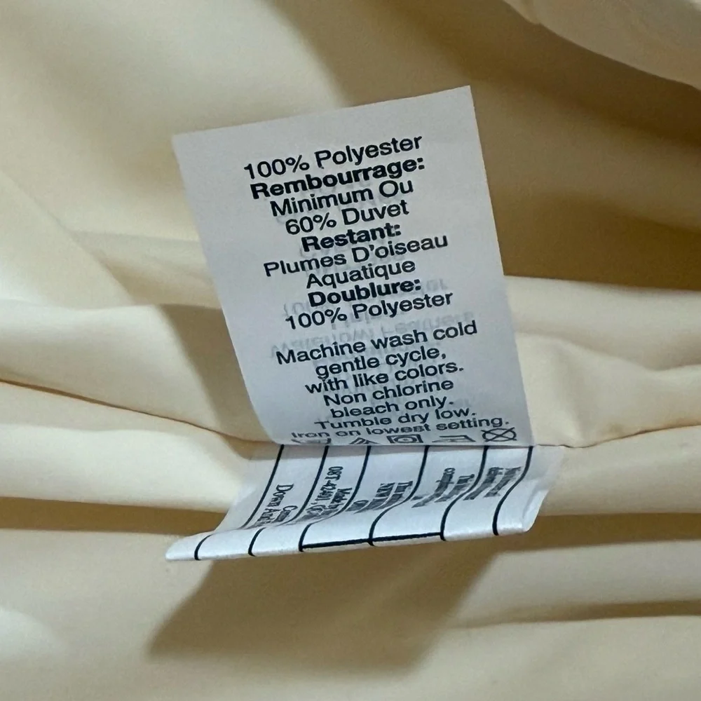 J. Crew Factory Ivory Quilted Vest with Gold Zipper